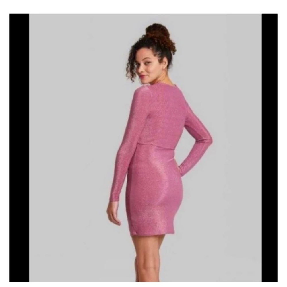 WILD FABLE Pink Glitter Cut Out Dress - Picture 4 of 9